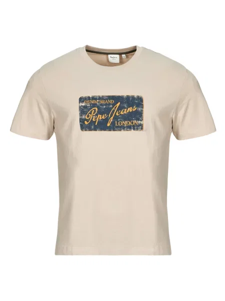 Majica Pepe Jeans s kratkimi rokavi bež