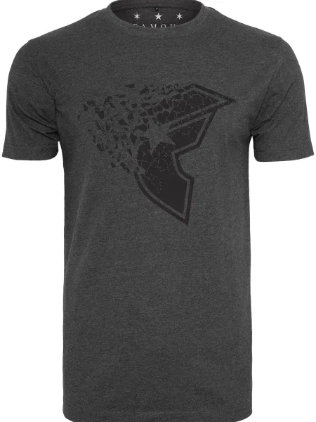 Mister Tee Póló Blasted Tee sötétszürke szürke