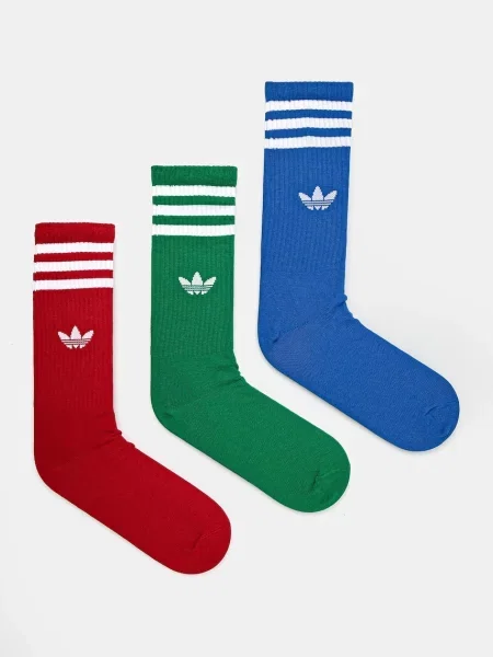 Чорапи adidas Originals 3 чифта червено