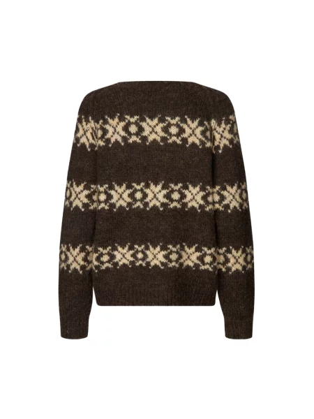 Dzianinowy sweter Lollys Laundry brązowy