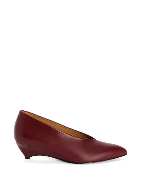 Pantofi cu toc Jil Sander din piele roșu