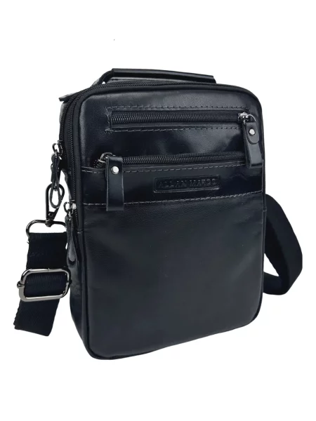 Кожаная сумка через плечо Royalbag черная