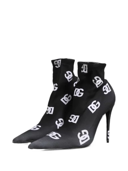 Gležnjače Dolce & Gabbana s printom crna