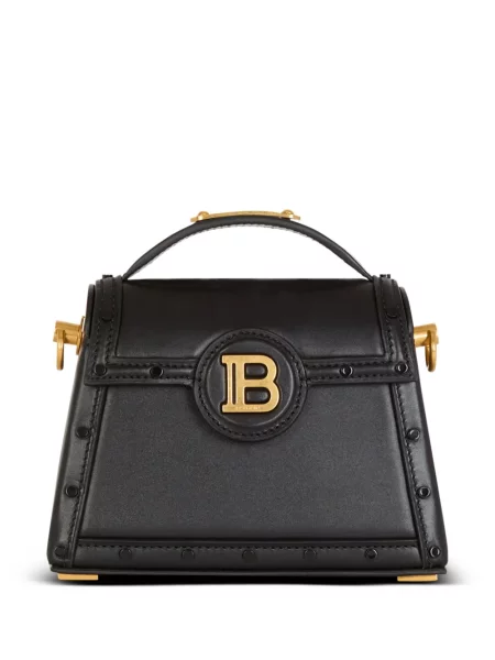 Geanta de piele Balmain din piele negru