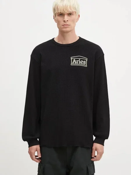 Svetr Aries Waffle lehký černá