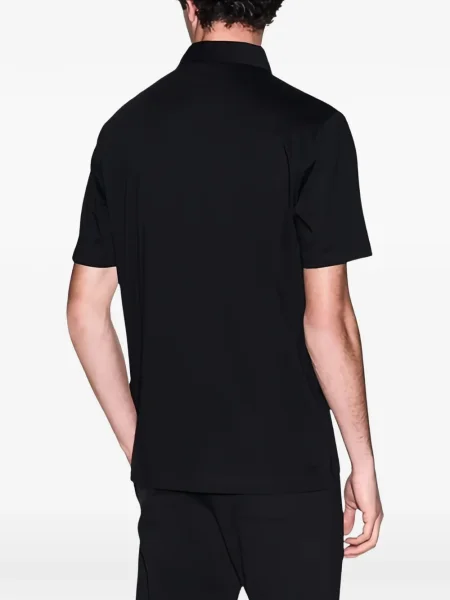 Polo Armani Exchange με αυτόγραφο μαύρο