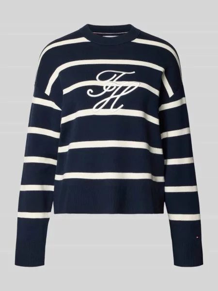 Bluza o kroju regular fit z czystej bawełny Tommy Hilfiger granatowa