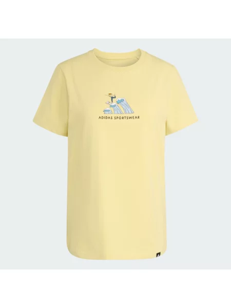 Codes Doodle Surf Graphic T-Shirt żółta