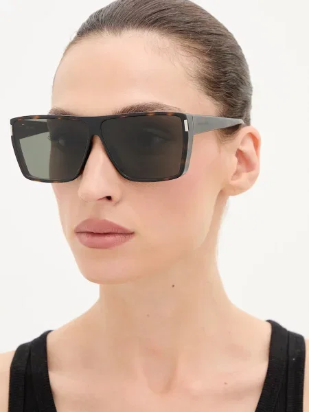 Saint Laurent okulary pomarańczowy SL brązowe