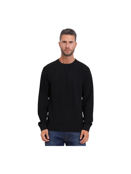 Dzianinowy sweter Hugo czarny