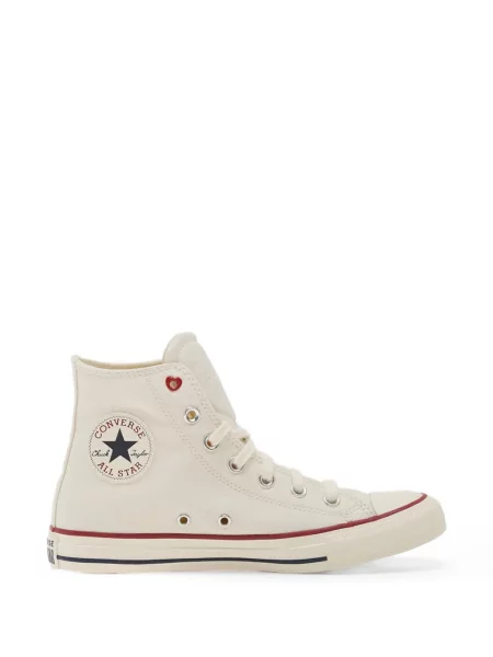 Top Converse cu motiv cu inimi maro