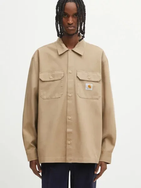 Carhartt WIP cămașă L/S Craft cu guler clasic regular bej