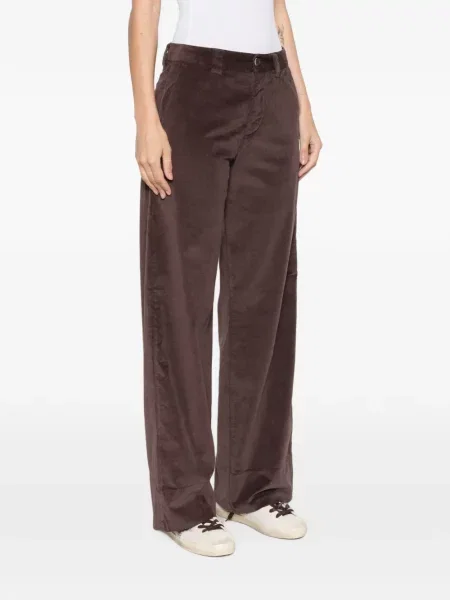Pantaloni White Sand de catifea cord alb