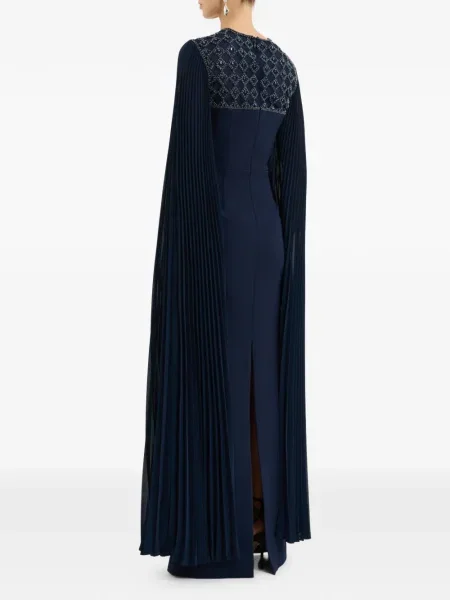 Rochie maxi Rebecca Vallance plisată de costum albastru