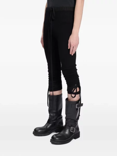 Pantaloni Ann Demeulemeester tricotate negru