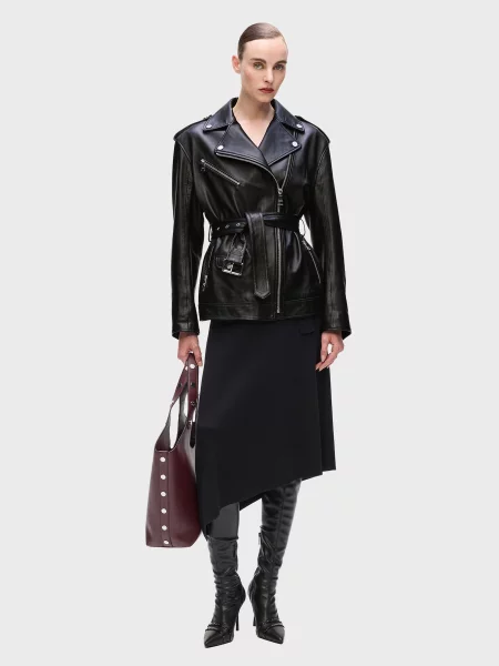 Шкіряна Шкіряна куртка Karl Lagerfeld чорний