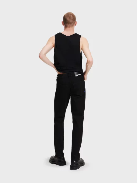 Прямі джинси Karl Lagerfeld Jeans бавовна/еластан чорний