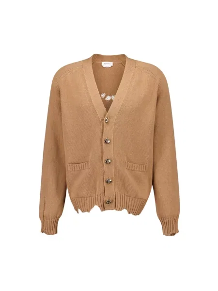 Sweter Alexander Mcqueen z nadrukiem beżowy