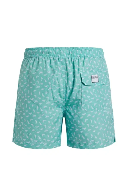 Slip de baie Fedeli cu imagine verde