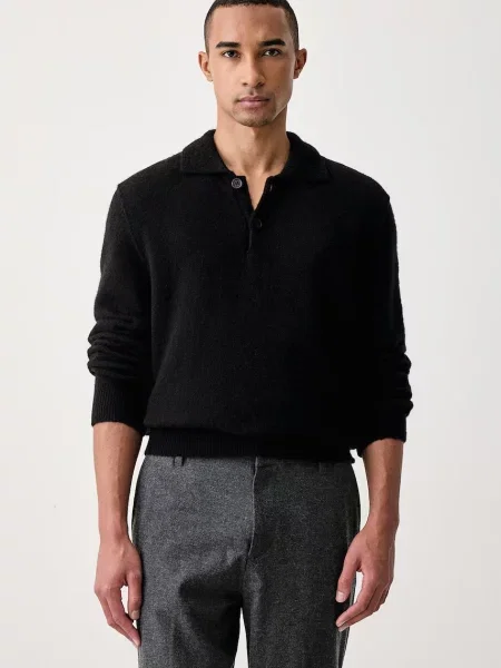 Marc O'Polo pulover pentru bărbați cu lână negru