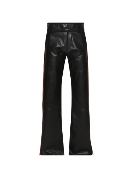 Pantaloni Marking Distance din piele negru