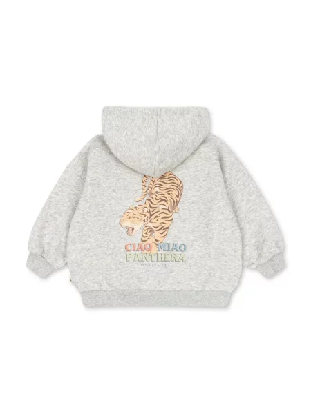 Konges Sløjd кофта на застібці з капюшоном дитяча з бавовною LOU SWEAT ZIP HOOD GOTS