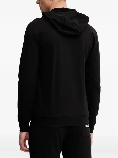 Hanorac cu glugă Ea7 Emporio Armani negru