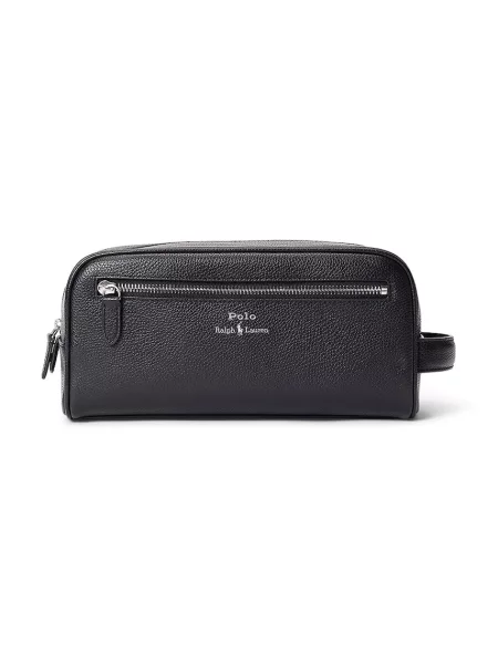 Кожаная косметичка Polo Ralph Lauren черная