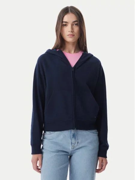 Tommy Jeans Hanorac Flag Bleumarin Boxy Fit