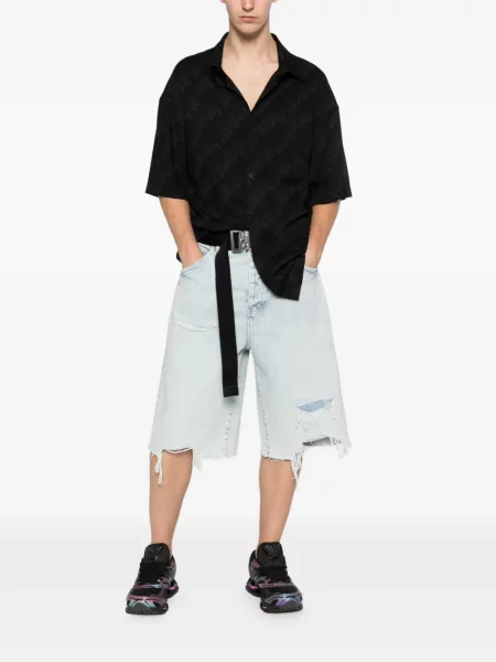 Scurt cămașă Balenciaga cu imagine negru