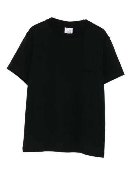 Tricou Vetements cu decolteu rotund scurt negru