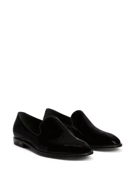 Iš natūralios odos lakuotos loaferiai Giuseppe Zanotti juoda