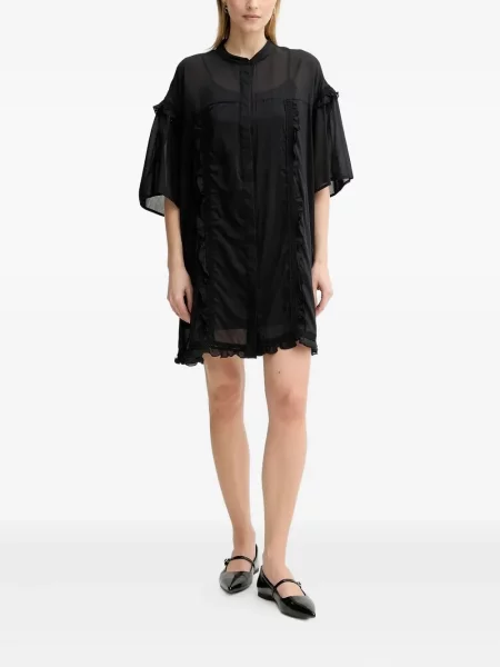 Rochie mini Isabelle Blanche din dantelă de costum negru