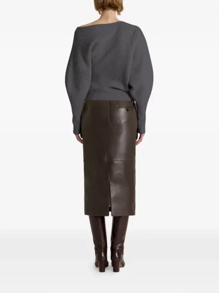 Gėlėtas megztinis Alberta Ferretti su aplikacija pilka