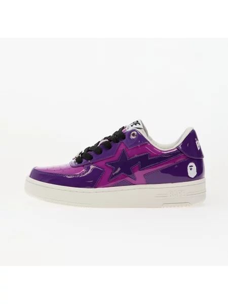 A Bathing Ape Δερμάτινα sneakers BAPE STA ICON L μωβ