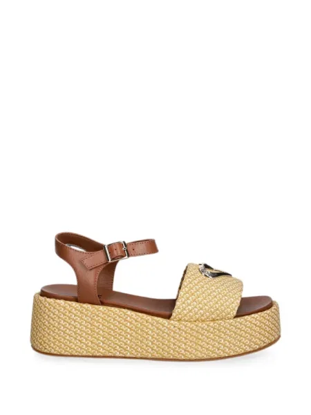 Sandale Love Moschino cu platformă cu motiv cu inimi