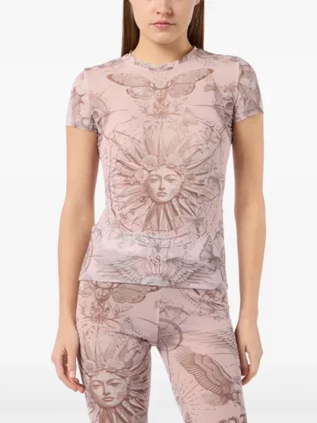 Tricou Philipp Plein cu imagine roz