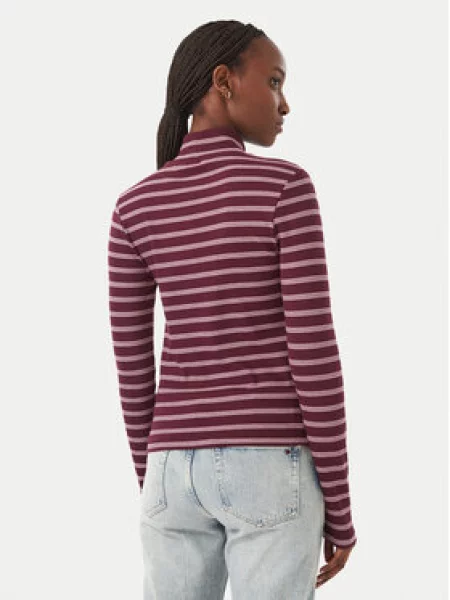 Tommy Jeans Tričko ESSENTIAL růže / vínově červená fialové