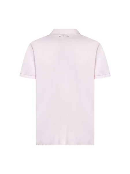 Koszulka polo Dsquared2 z naszywkami różowa