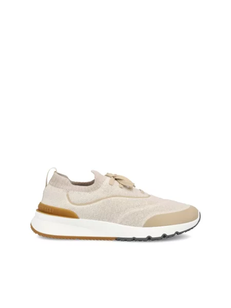 Sneakersy Brunello Cucinelli zamszowe beżowe