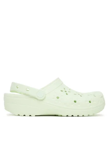 Papucs Crocs Classic Floral Cut-Out Clog zöld
