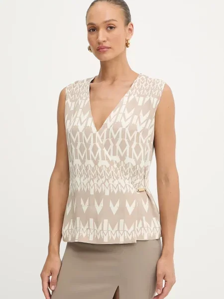 Блуза Marciano Guess BRITNEY дамска с десен бежово