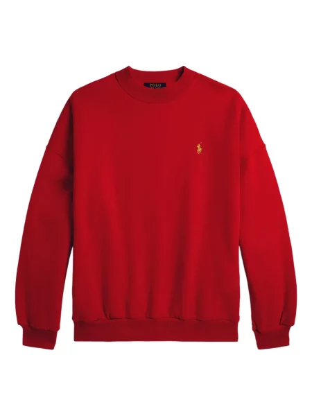 Fleecové oblekové polotričko Polo Ralph Lauren s potiskem zelené