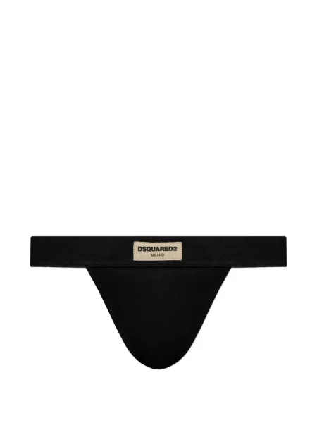 Chiloți tanga Dsquared2 negru