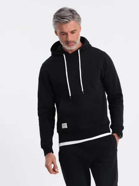 Mikina s kapucňou Ombre s kapucňou čierna