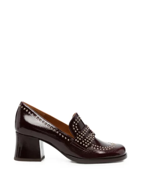 Pantofi loafer Chie Mihara din piele cu tepi violet