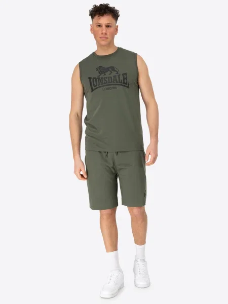 LONSDALE Tricou Allanton oliv negru