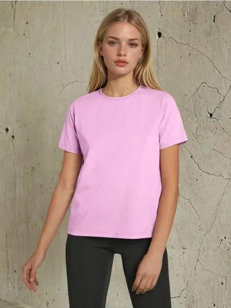 Футболка з вареним ефектом рожевий