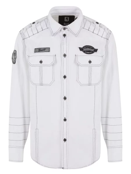 Brandit Košile Luis černá bílá