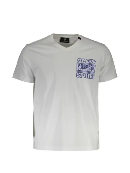 Tricou sport Plein Sport cu imagine alb
